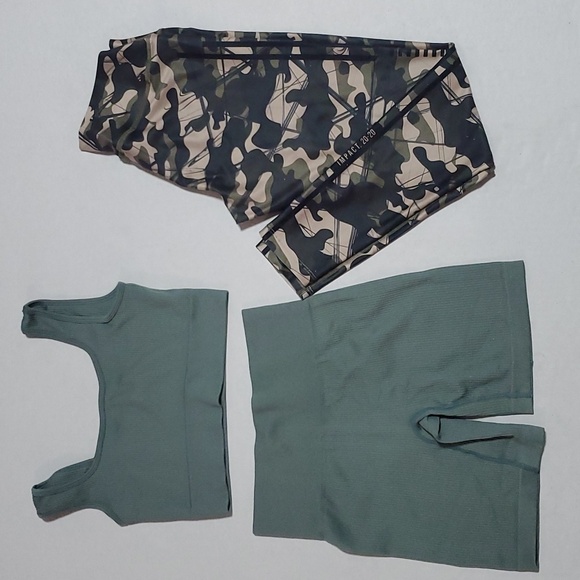 UF Sport Workout Set: Matching Gym Top, Short and legging - Picture 1 of 10